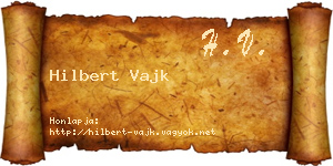 Hilbert Vajk névjegykártya